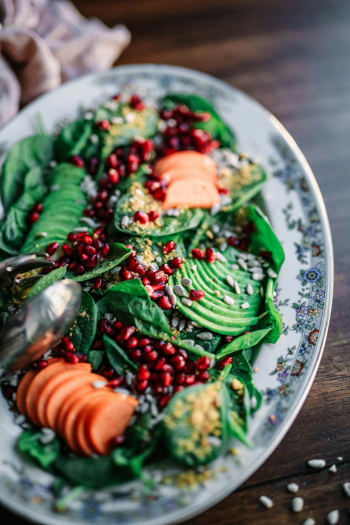 Colourful salad served in a bowl